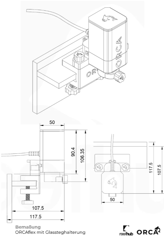 reefhub ORCAflex Dreheinheit für Strömungspumpen