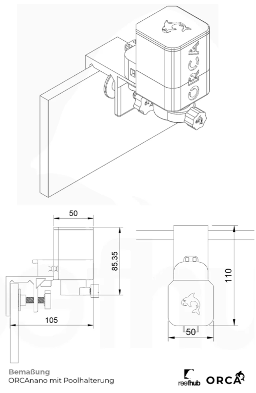 reefhub ORCAnano Dreheinheit für Strömungspumpen