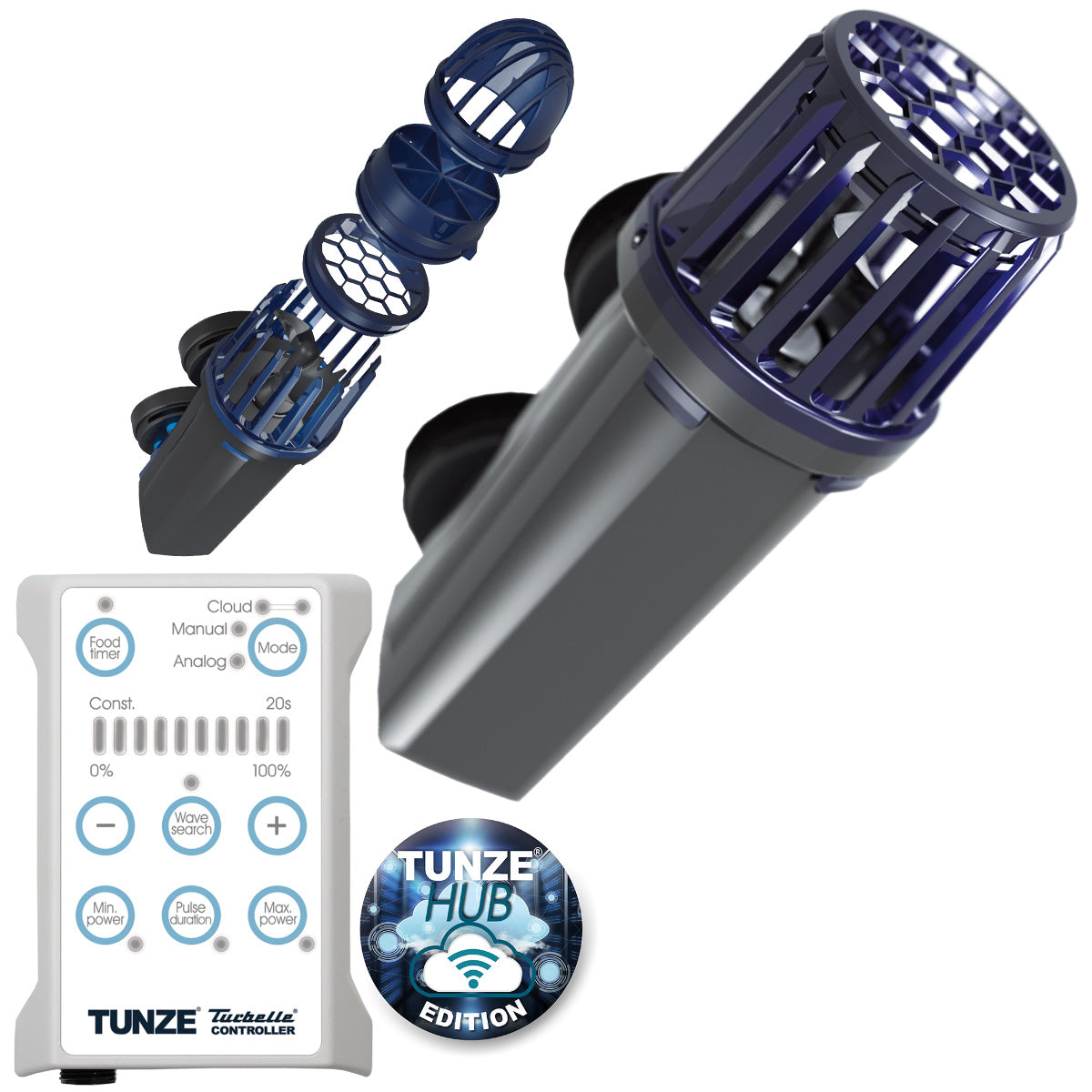 *NEU* Tunze Turbelle Stream 3 HUB Edition (max. 15.000 l/h / bis 15mm Glasstärke) (6150.005)