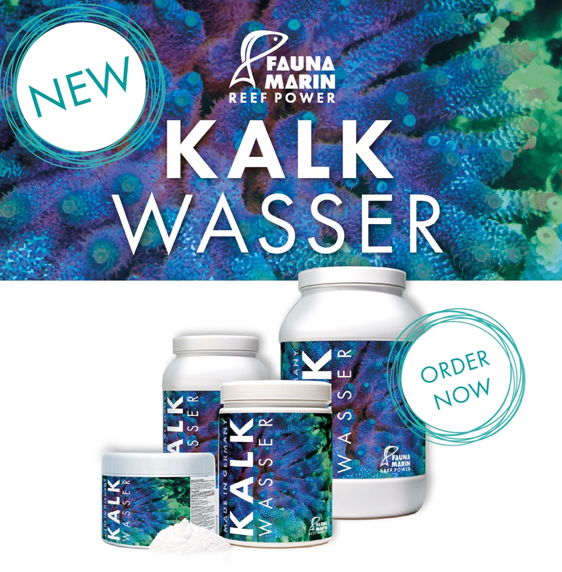 *NEU* Fauna Marin Kalkwasser Calciumhydroxid zur Herstellung von Kalkwasser 250 g