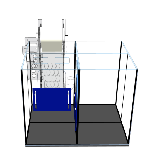 D-D AQUA-Pro Reef 600 Cube Anthracite Matt 60x60x60cm Aquariumsystem mit Holzschrank