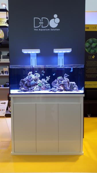 D-D Reef-Pro 1200 D-LUX Black Gloss Aquarium inkl. Beleuchtung, Riffaufbau, Salz