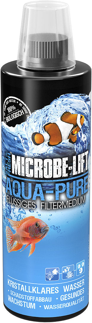 Microbe-Lift Aqua-Pure flüssiges Filtermedium mit Bakterien 473 ml